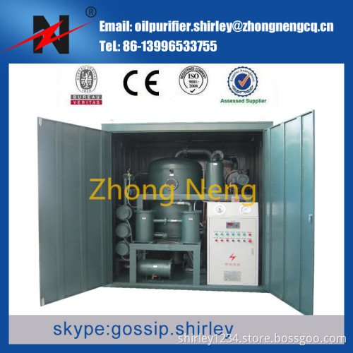 Double-Stage Vacuum Oil Purifier Oil Filtration Plant ZYD